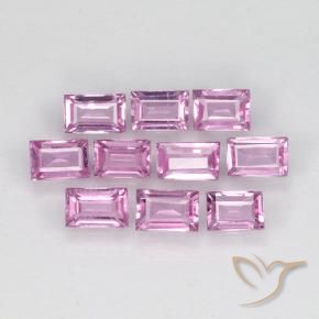 Pedras preciosas de Safira Roxo Real Claro Rosa natural de 1.02 ct, baguete, VS