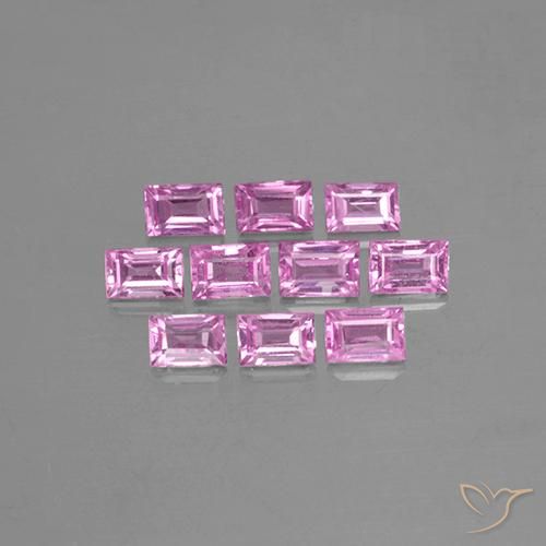 1.19ctw Natural Luz rosa Safira, baguete, VS