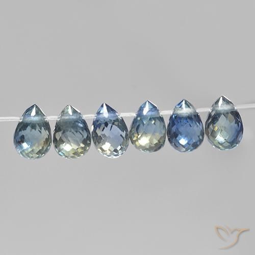 Pedras preciosas de Safira Pastel Azul natural de 2.19 ct, Briolette, VS