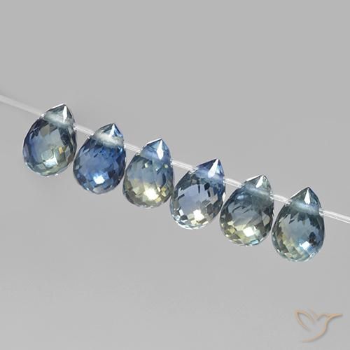Pedras preciosas de Safira Pastel Azul natural de 2.19 ct, Briolette, VS