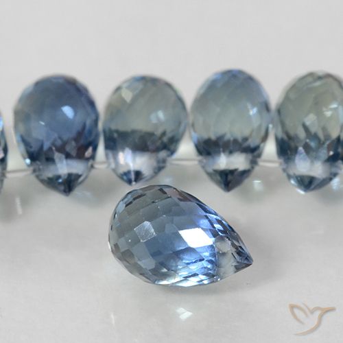 6.43ctw Natural Pastel Azul Safira, Briolette, VS