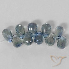 Pedras preciosas de Safira Pastel Azul natural de 6.43 ct, Briolette, VS