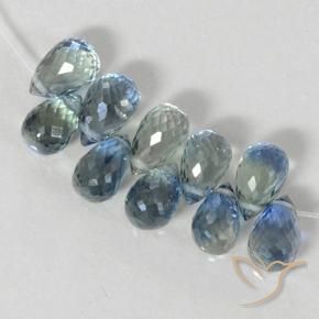 Pedras preciosas de Safira Azul claro natural de 7.25 ct, Briolette, VS