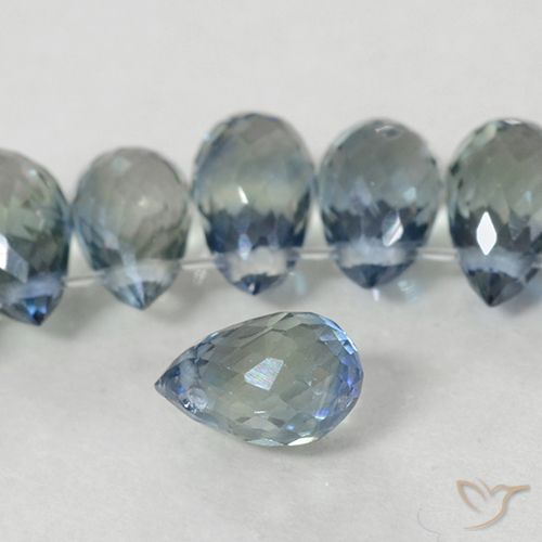 6.03ctw Natural Azul claro Safira, Briolette, VS