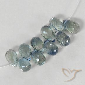 Pedras preciosas de Safira Azul claro natural de 6.03 ct, Briolette, VS