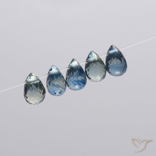 2.21ctw Natural Azul-marinho Safira, Briolette, VS