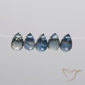Pedras preciosas de Safira Azul-marinho natural de 2.21 ct, Briolette, VS