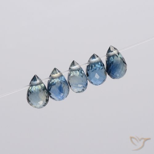 1.83ctw Natural Pastel Azul Safira, Briolette, VS