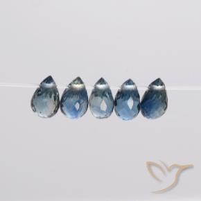 Pedras preciosas de Safira Pastel Azul natural de 1.83 ct, Briolette, VS