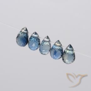 Pedras preciosas de Safira Pastel Azul natural de 1.83 ct, Briolette, VS