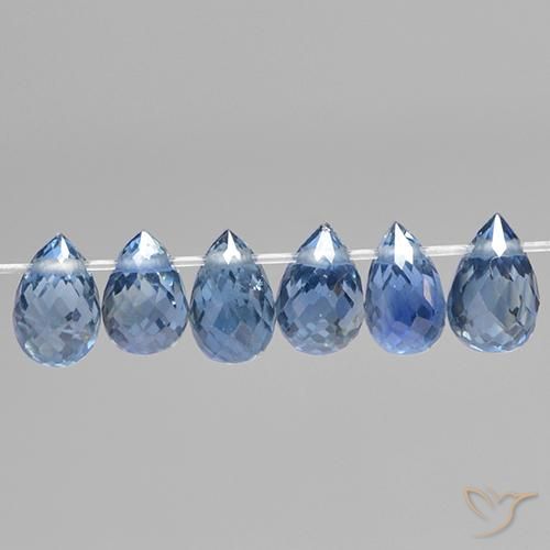 2.04ctw Natural Azul claro Safira, Briolette, VS