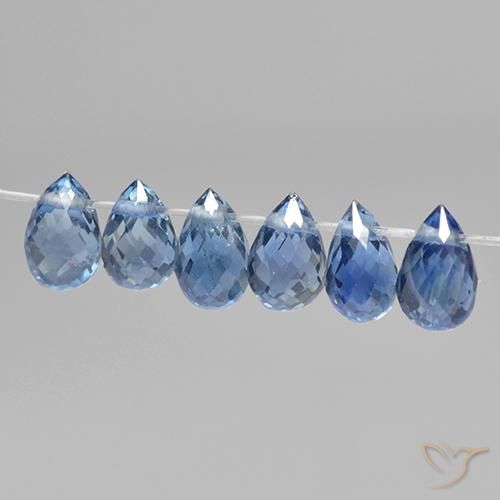 Pedras preciosas de Safira Azul claro natural de 2.04 ct, Briolette, VS