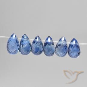 Pedras preciosas de Safira Azul profundo natural de 2.05 ct, Briolette, VS