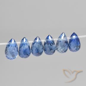 Pedras preciosas de Safira Azul profundo natural de 2.05 ct, Briolette, VS