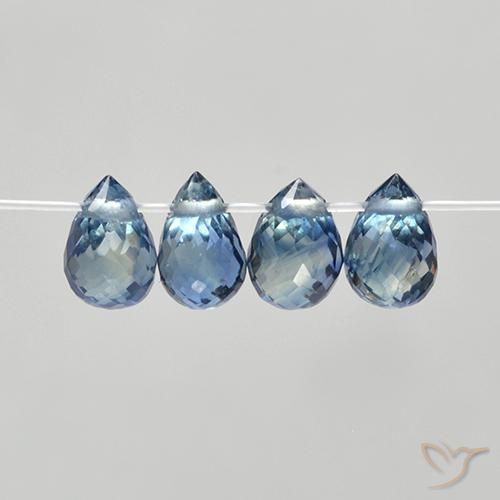 1.78ctw Natural Azul Safira, Briolette, VS