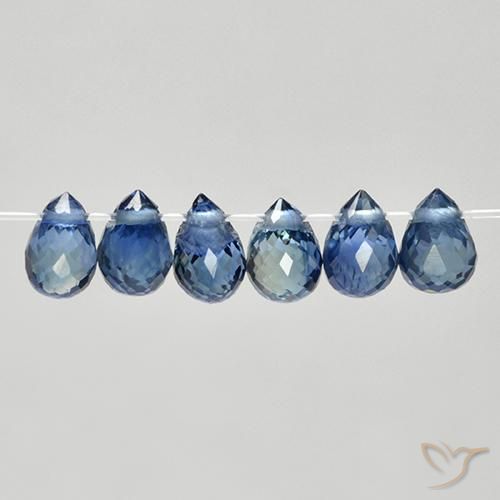 2.20ctw Natural Azul-marinho Safira, Briolette, VS