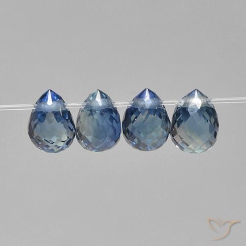 1.31ctw Natural Azul-marinho Safira, Briolette, VS
