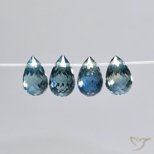 Pedras preciosas de Safira Azul natural de 2.78 ct, Briolette, VS
