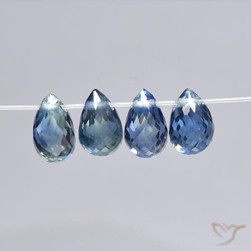 Pedras preciosas de Safira Azul escuro natural de 2.82 ct, Briolette, VS