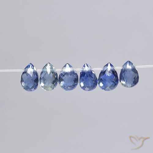 Pedras preciosas de Safira Azul-marinho natural de 2.49 ct, Briolette, VS