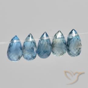 Pedras preciosas de Safira Azul natural de 2.12 ct, Briolette, VS