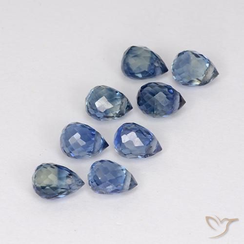 2.66ctw Natural Azul Violeta Claro Safira, Briolette, VS