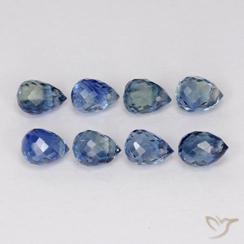 Pedras preciosas de Safira Azul Violeta Claro natural de 2.66 ct, Briolette, VS