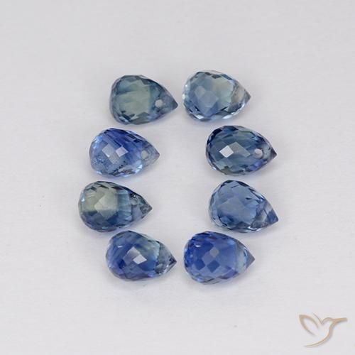 Pedras preciosas de Safira Azul Violeta Claro natural de 2.66 ct, Briolette, VS