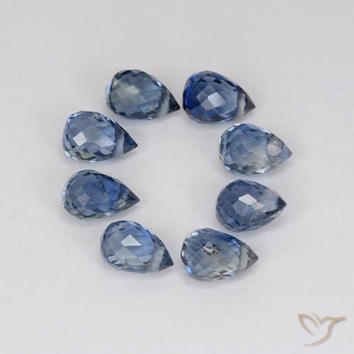 Pedras preciosas de Safira Azul profundo natural de 2.57 ct, Briolette, VS