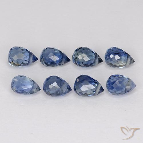 Pedras preciosas de Safira Azul profundo natural de 2.57 ct, Briolette, VS