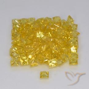 Safira Dourado Natural 0.15ct, Quadrado, VVS-VS