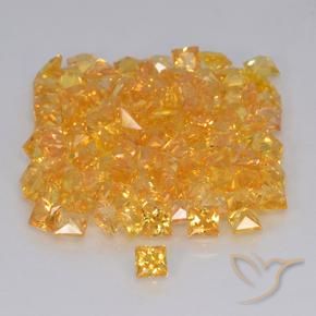Safira Ouro Natural 0.18ct, Quadrado, VVS-VS