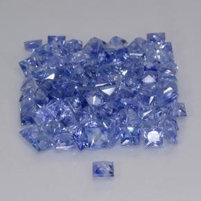 Safira Roxo Elétrico Azul Natural 0.19ct, Quadrado, VVS-VS