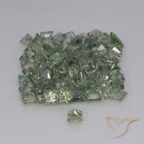 Safira Verde Sábio Claro Natural 0.22ct, Quadrado, VVS-VS