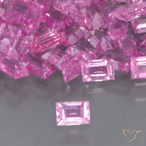 0.11ct Natural roxo médio Safira, baguete, VS