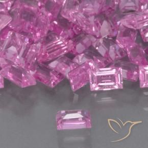 Safira roxo médio Natural 0.11ct, baguete, VS