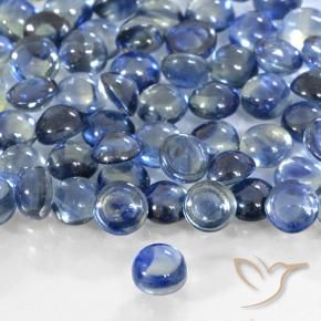 Safira Azul profundo Natural 0.41ct, Redondo, Transparente