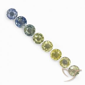 Pedras preciosas de Safira Multicolorido natural de 3.56 ct, Redondo, VS