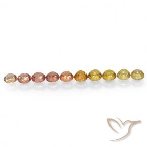 Pedras preciosas de safira multicolorido natural de 3,57 ct, corte redondo, VS