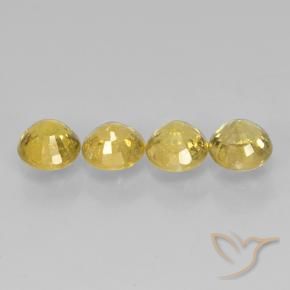 Pedras preciosas de Safira Dourado natural de 1.47 ct, Redondo, VS