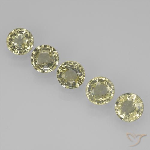 Pedras preciosas de Safira Luz amarela natural de 2.18 ct, Redondo, VVS-VS