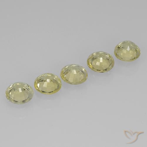 Pedras preciosas de Safira Luz amarela natural de 2.18 ct, Redondo, VVS-VS