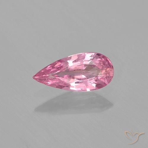 0.58ct Natural rosa médio Safira, Formato de pêra, VS