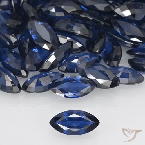 0.67ct Natural Azul-marinho Safira, Marquesa, VVS-VS