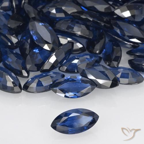 Safira Azul-marinho Natural 0.67ct, Marquesa, VVS-VS