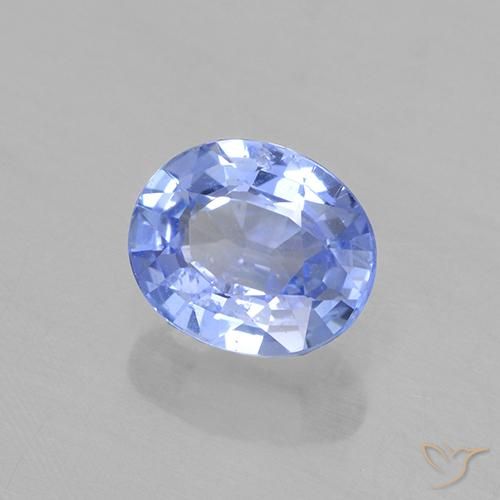 Safira Azul claro Natural 0.67ct, oval, VVS-VS