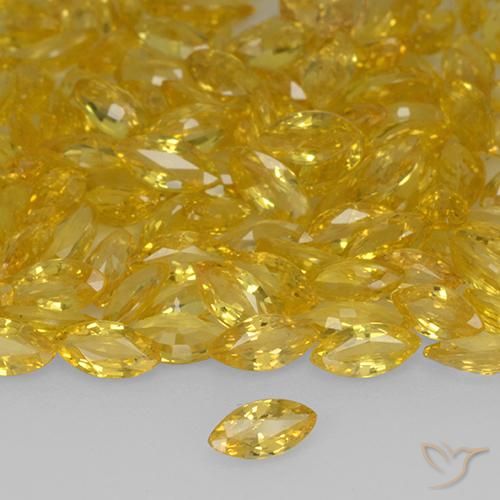 Safira Dourado Natural 0.20ct, Marquesa, VVS-VS