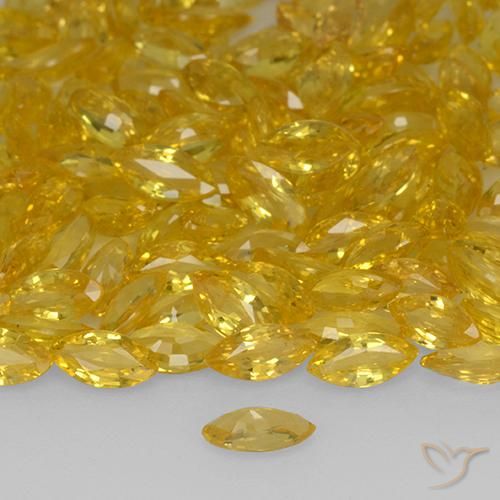 Safira Dourado Natural 0.20ct, Marquesa, VVS-VS