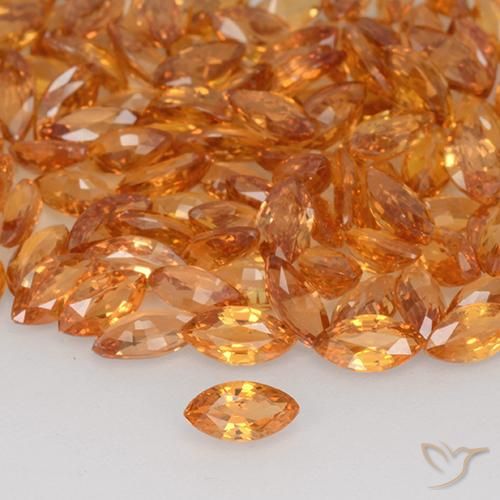 0.20ct Natural laranja tigre Safira, Marquesa, VVS-VS