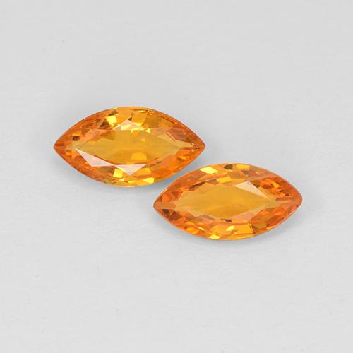 Pedras preciosas de Safira Laranja Médio natural de 0.92 ct, Marquesa, VS